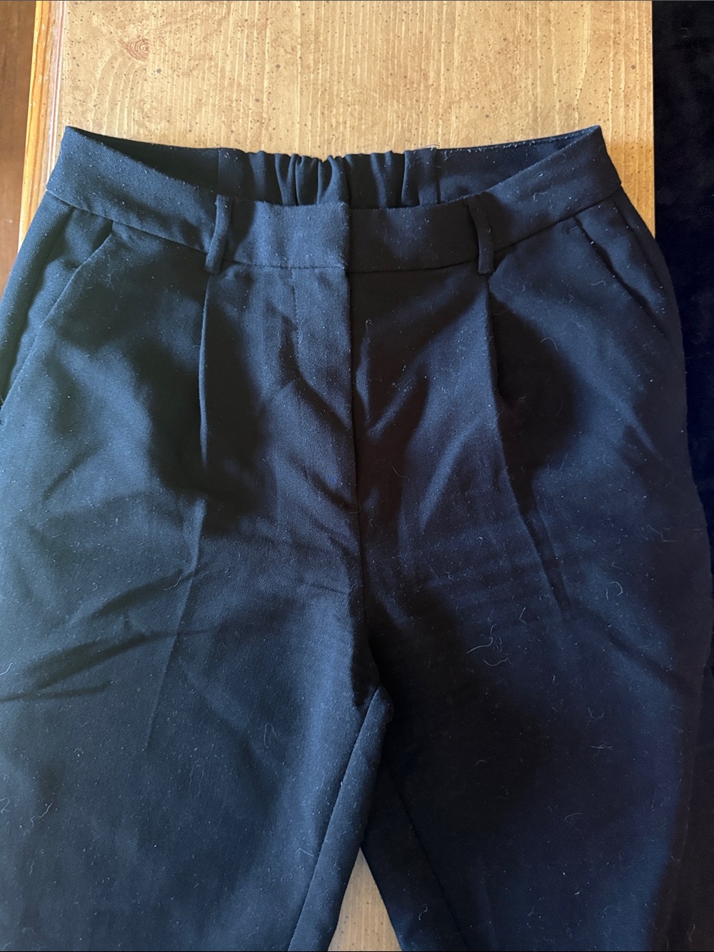 Old Navy Black Pleated High-Rise Trousers